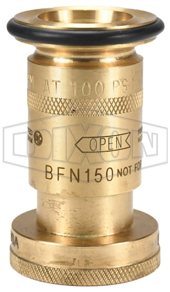 BFN150 - Dixon Powhatan Brass Fire Equipment Industrial Nozzle 1-1/2" NPSH